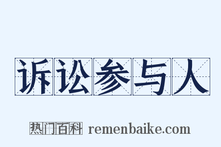 诉讼参与人是什么意思的图片